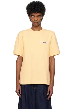 Jacquemus T-shirt beige à écusson en gros-grain