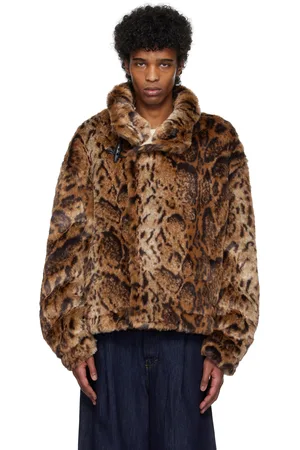Jacquemus Blouson Fernando brun en fourrure synthétique