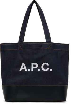 A.P.C. Cabas horizontal Axel bleu marine et noir