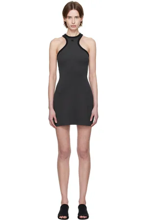 Courrèges Robe courte gris et noir - Scuba