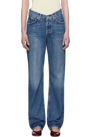 AGOLDE Jean Kelly bleu à taille en V