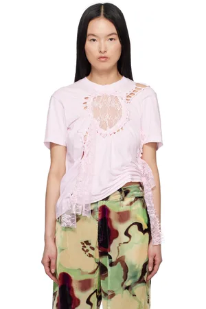 Collina Strada T-shirt Nash rose à ornement de cœur en dentelle