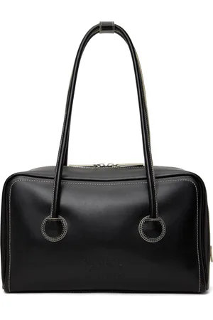 MARGE SHERWOOD Sac Boston noir en cuir souple