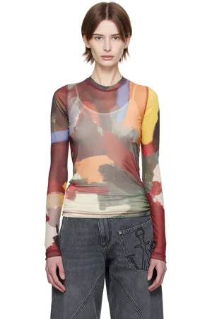 J.W.Anderson T-shirt à manches longues multicolore à motif graphique