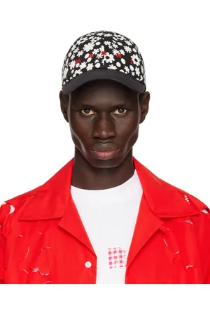 Marni Casquette noir et blanc à motif Pop Fields et à logo