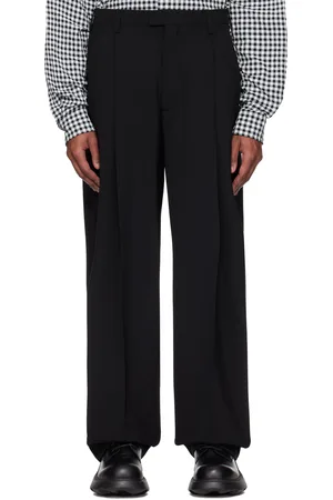 Marni Pantalon noir en toile légère de laine