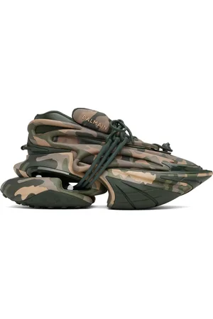 Balmain Baskets basses Unicorn kaki à motif camouflage