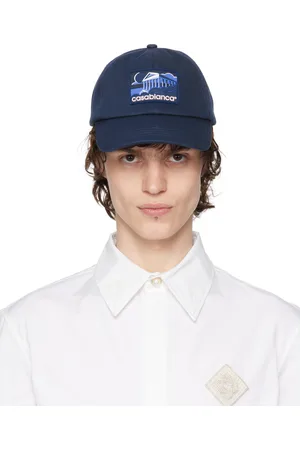 Casablanca Casquette bleu marine à écusson Greek Temple