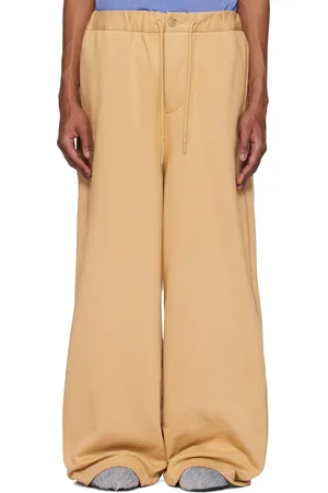 Marni Pantalon de survêtement brun clair en jersey bouclette