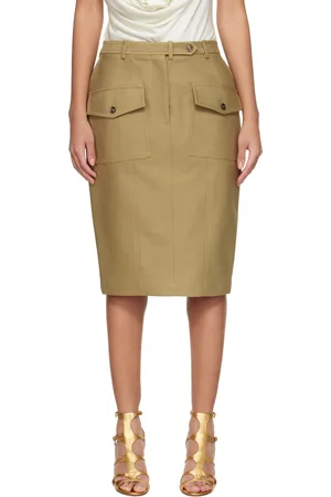 Tom Ford Jupe midi kaki à poches