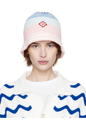Casablanca Chapeau bob multicolore en crochet à rayures dégradées