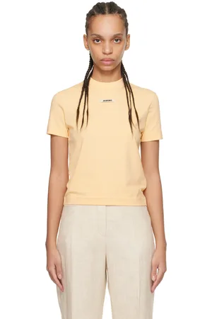 Jacquemus T-shirt blanc cassé à écusson en gros-grain - Les classiques