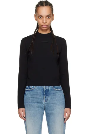 Jacquemus T-shirt à manches longues noir à écusson en gros-grain