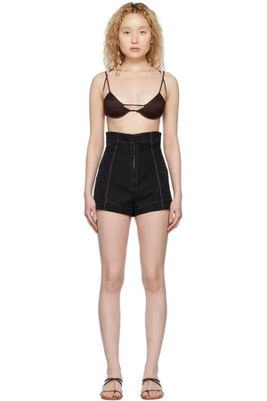 Jacquemus Short Areia noir - Le raphia