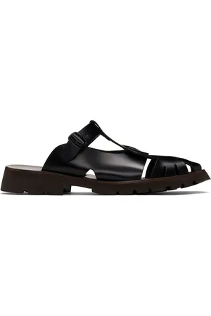 Hereu Sandales de sport Canya noires en cuir