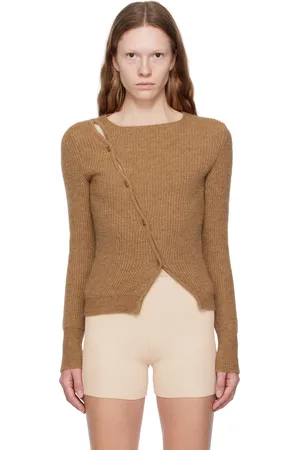 Jacquemus Cardigan Pau brun en tricot - Le chouchou