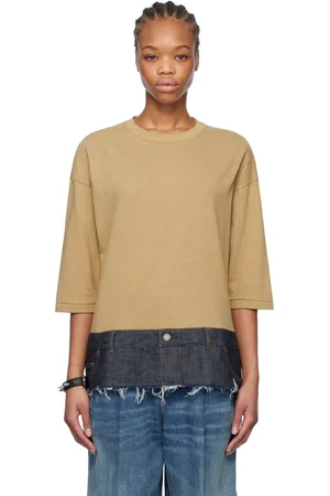 UNDERCOVER T-shirt à panneau de style jean