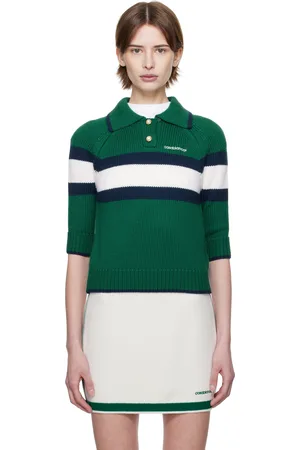 Casablanca Polo contrasté vert et bleu marine