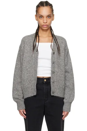 Jacquemus Cardigan gris à logo