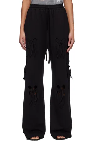 J.KIM Pantalon de détente noir à découpes florales