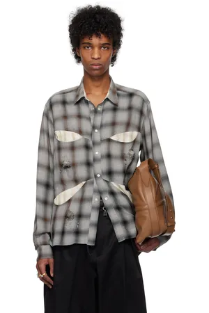 KHOKI Chemise grise à effet délavé