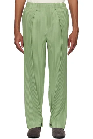 Issey Miyake Pantalon plissé Bottoms 1 vert