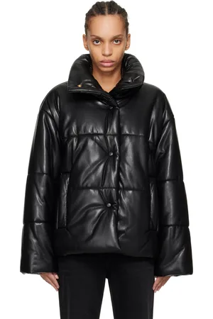 Nanushka Blouson matelassé Hide noir en cuir synthétique