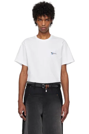 KHOKI T-shirt blanc à images et texte imprimés