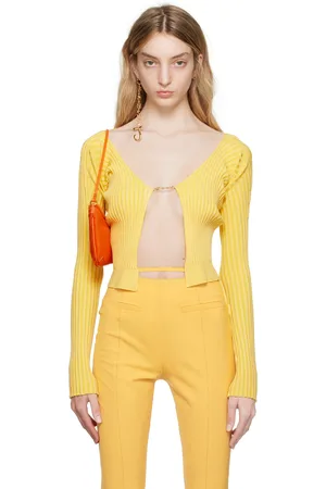 Jacquemus Cardigan Pralù jaune en tricot - Le raphia