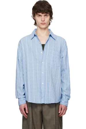 mfpen Chemise Executive bleu en tissu gaufré