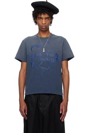 KHOKI T-shirt bleu marine à effet délavé