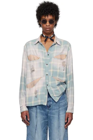 KHOKI Chemise bleue à effet délavé