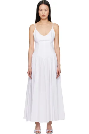 Staud Robe longue Dena blanche
