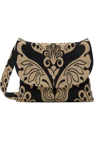 Anna Sui Sac noir et beige à motif Beardsley