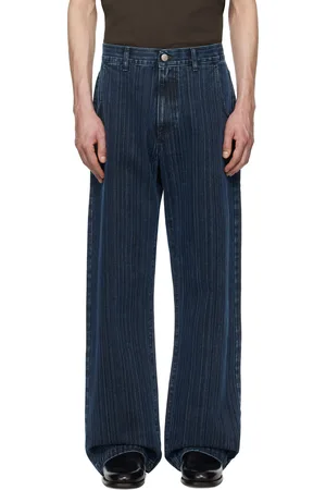 mfpen Jean droit bleu marine