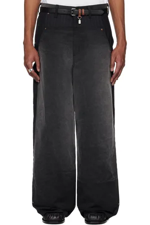 KHOKI Pantalon de travail noir à effet délavé