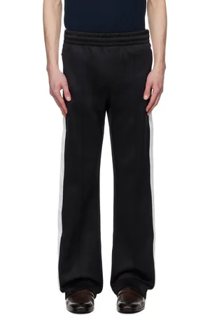 Casablanca Pantalon de survêtement noir en tricot scuba