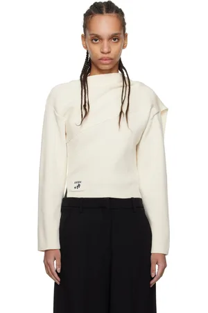 Erdem Pull drapé blanc cassé
