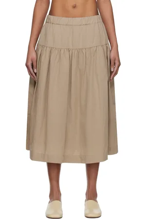 CASEY CASEY Jupe midi Upup beige