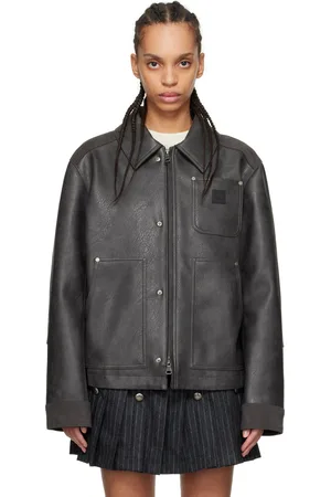 Andersson Bell Blouson menuisier gris en cuir synthétique