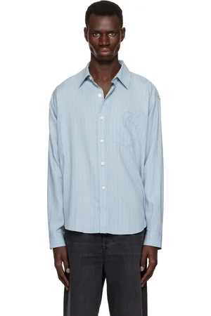 mfpen Chemise Executive bleue en toile