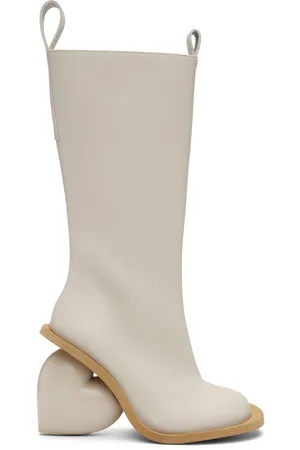 Yume Yume Bottes hautes grises à talon en forme de cœur