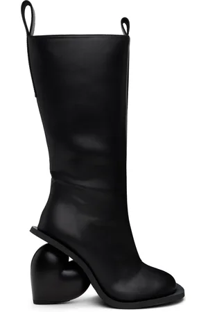 Yume Yume Bottes hautes noires à talon en forme de cœur