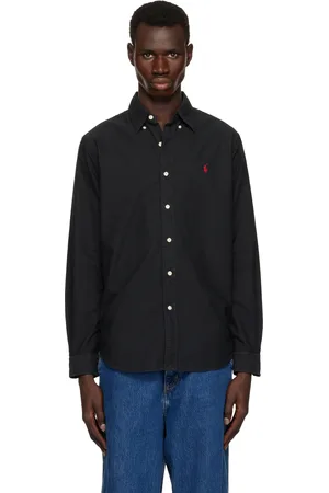 Ralph Lauren Chemise teinte en plongée noire en toile oxford à coupe classique