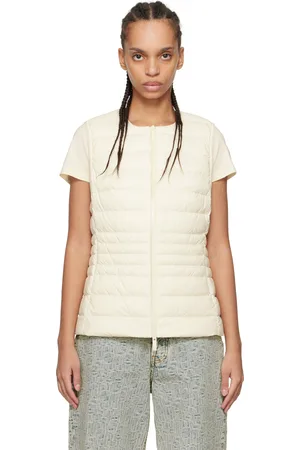 Moncler Veste Irigny blanche rembourrée en duvet
