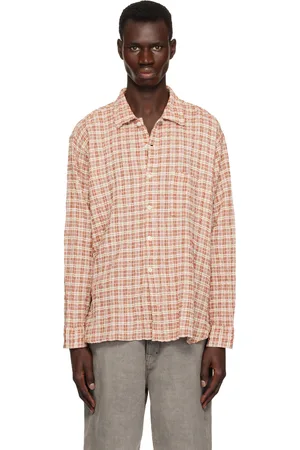 mfpen Chemise Mechanic orange en tissu gaufré