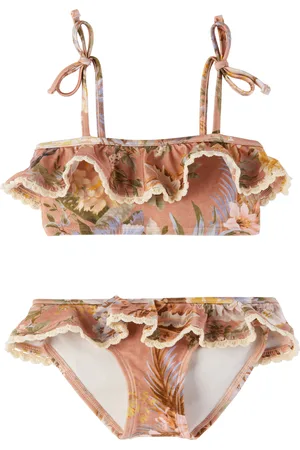 ZIMMERMANN Enfant | Bikini Tallow rose à bretelles réglables