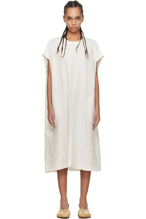 CASEY CASEY Robe midi Odem blanc cassé