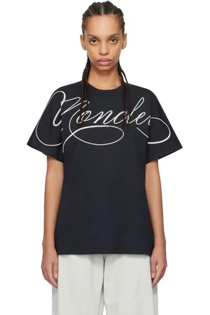 Moncler T-shirt à manches courtes bleu marine à logo