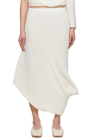 Issey Miyake Jupe midi blanc cassé - Stream